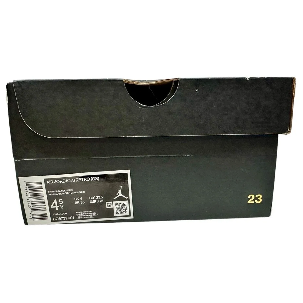 Air Jordan 8 Retro GS‎ Paprika Sneakers DO8731 601 / US 4.5 Y  w/ Box